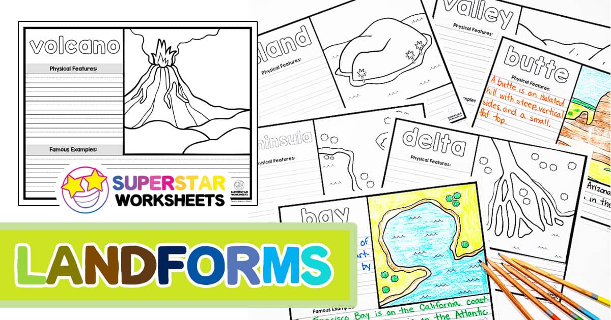 Landform worksheets