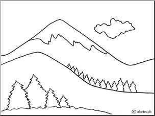Coloring page landforms