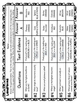 Muscular system color by number reading passage and text marking
