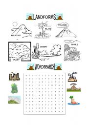 Landforms worksheets