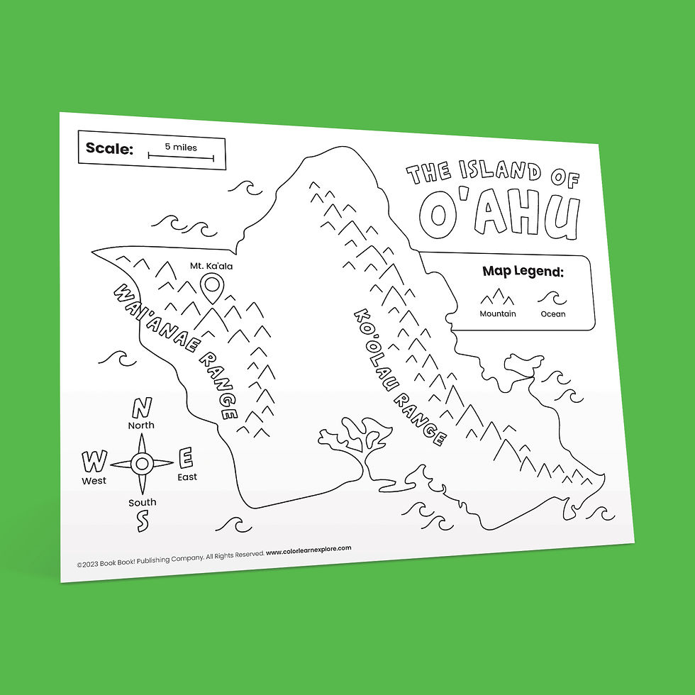 Hawaiian landforms geography lesson materials book book