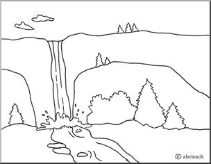 Coloring page landforms