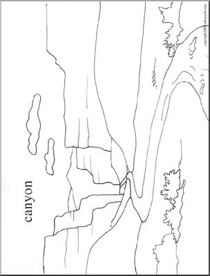 Coloring page landforms