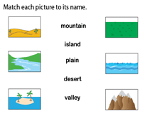 Landforms and bodies of water worksheets
