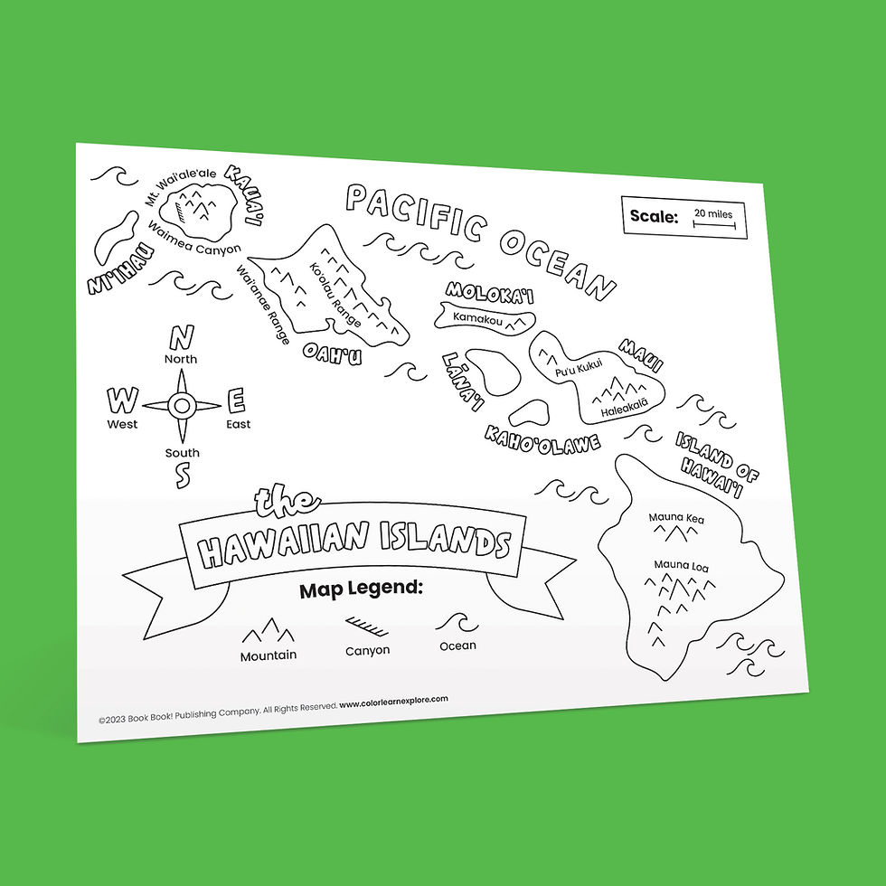 Hawaiian landforms geography lesson materials book book