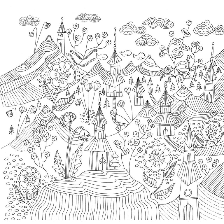 Zen garden adult coloring book hardcover