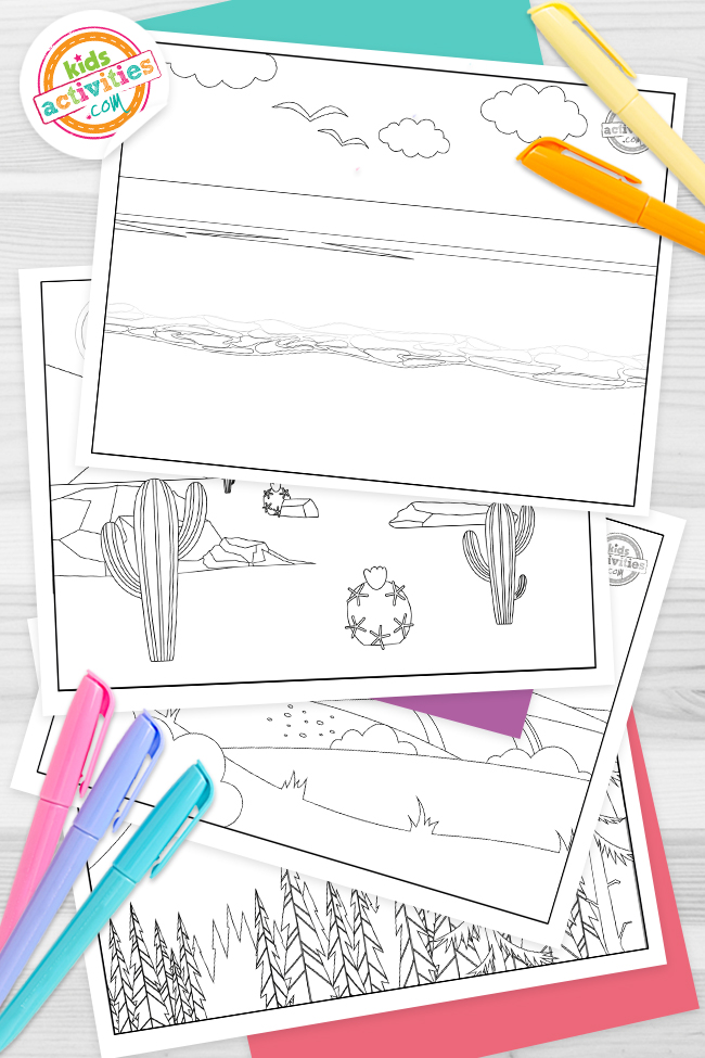 Printable landscape coloring pages for kids kids activities blog
