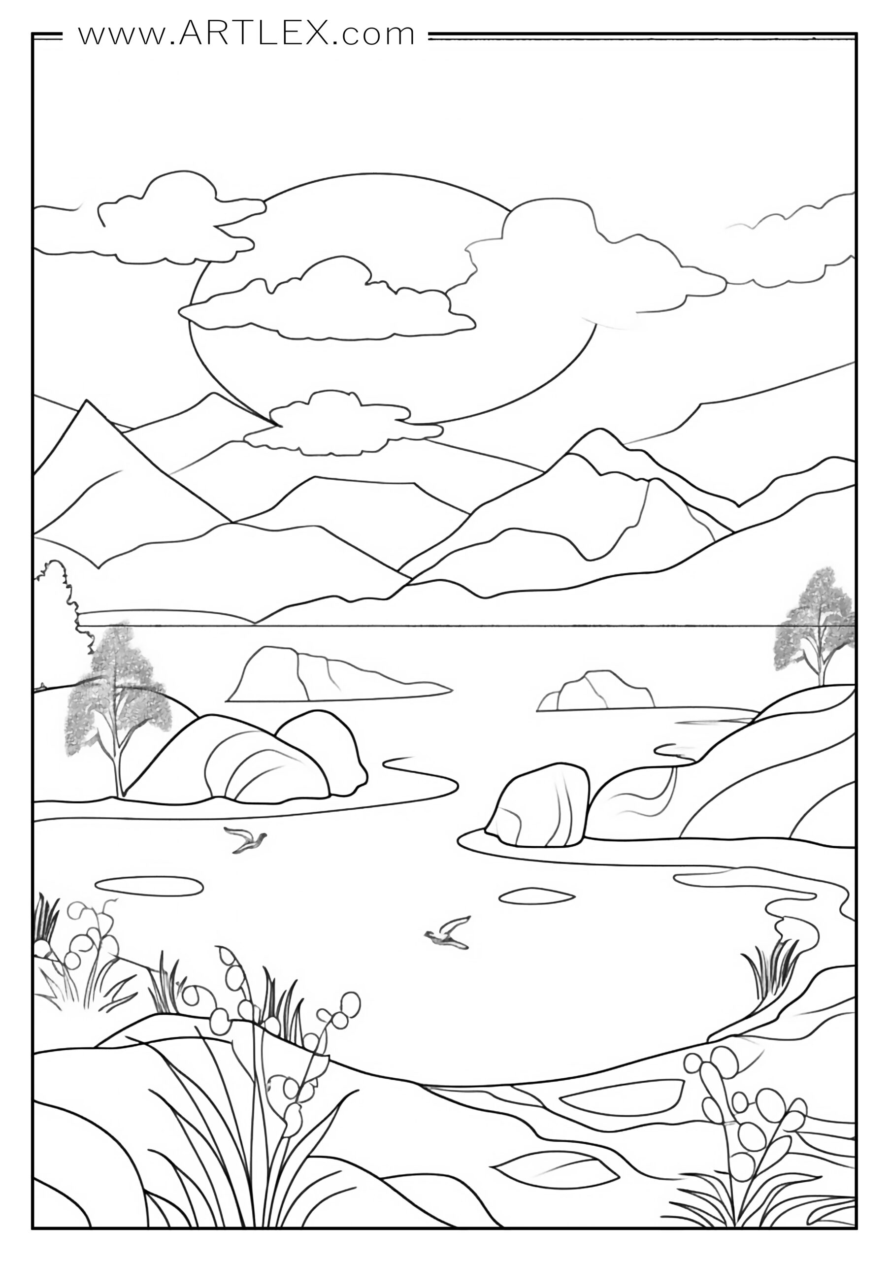 Of the best landscape coloring pages free printable â