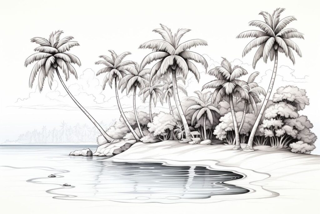 Landscape coloring pages