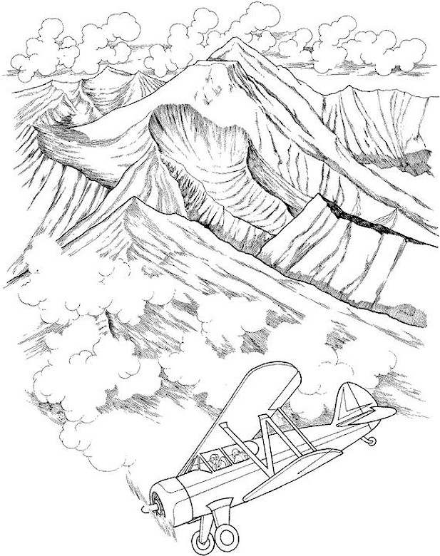 Landscape coloring page