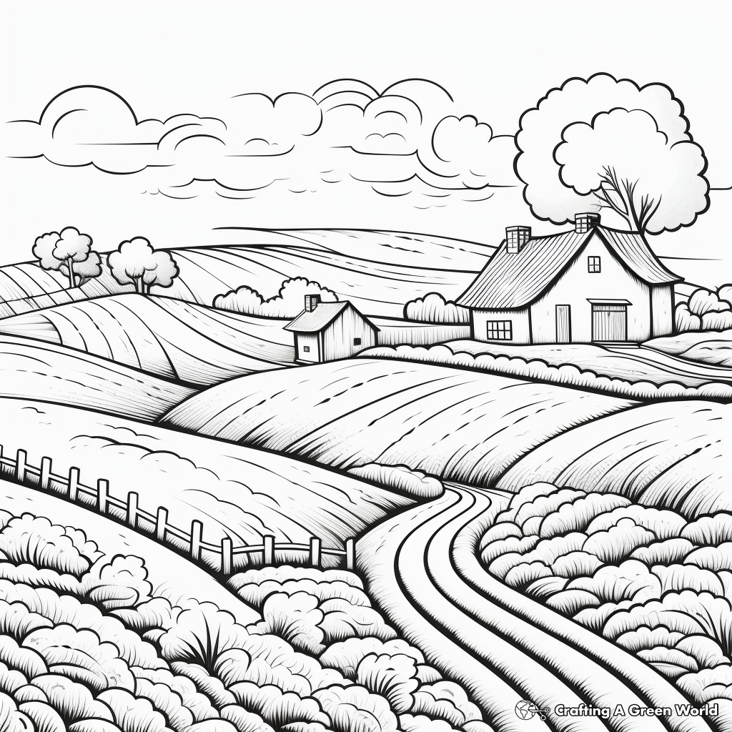 Landscape coloring pages