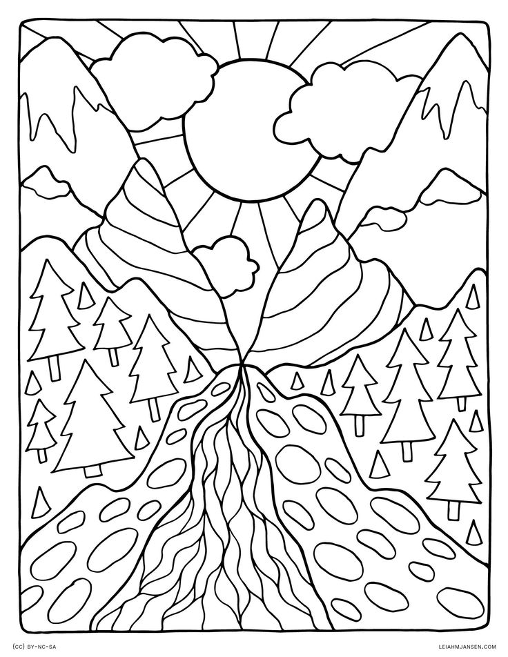 Brilliant photo of landscape coloring pages