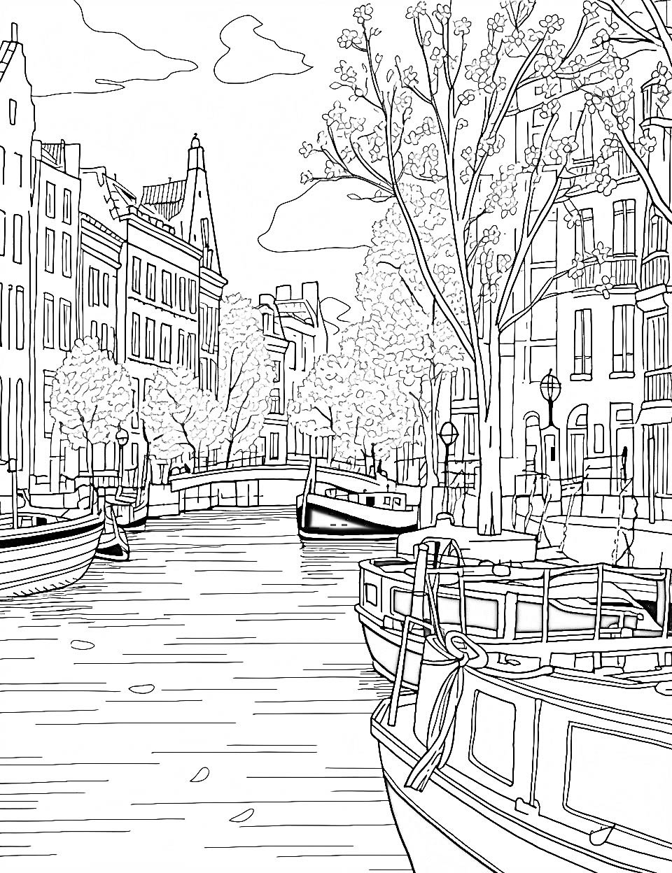 Scenic landscape coloring pages