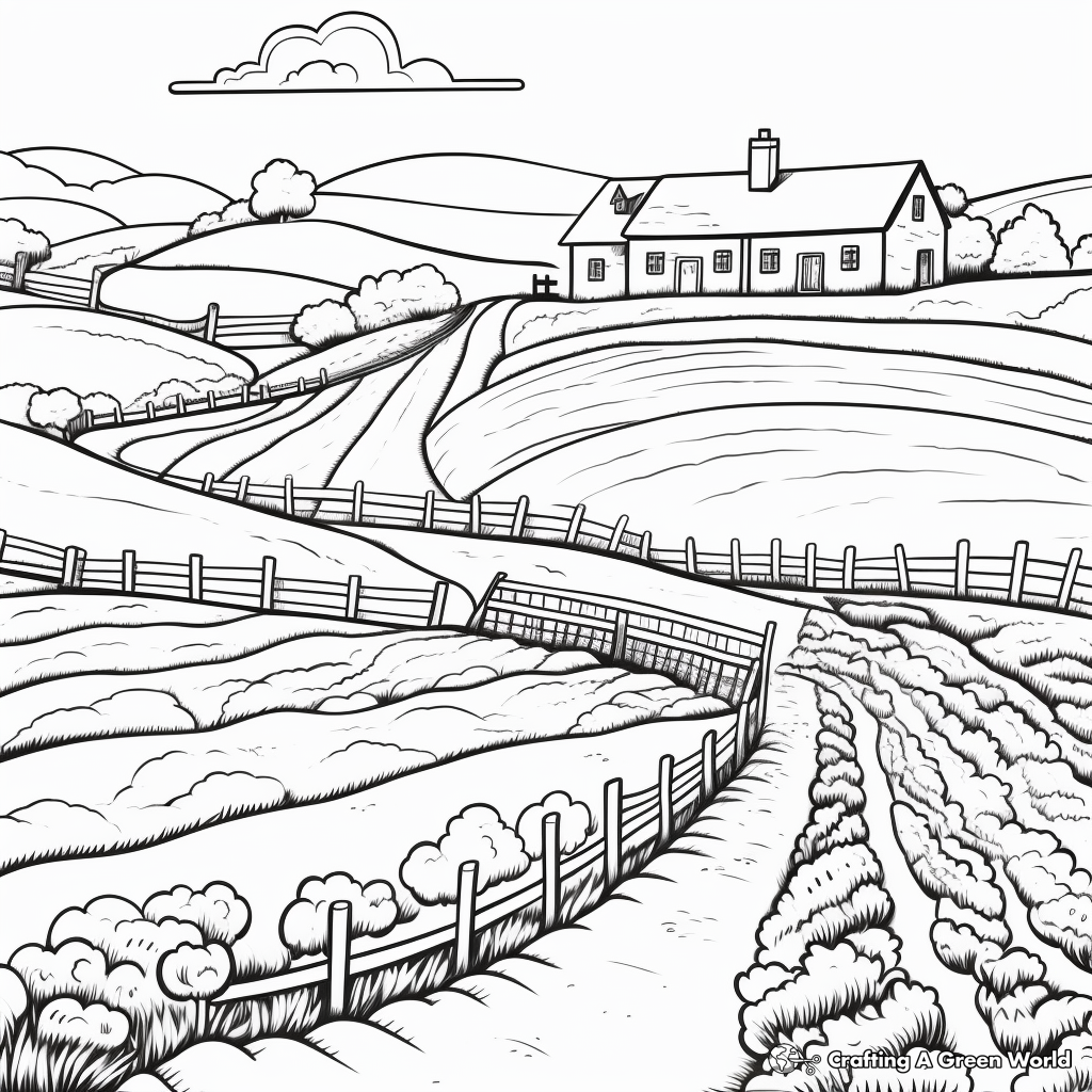 Landscape coloring pages