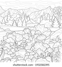 Landscape colouring pages images stock photos d objects vectors
