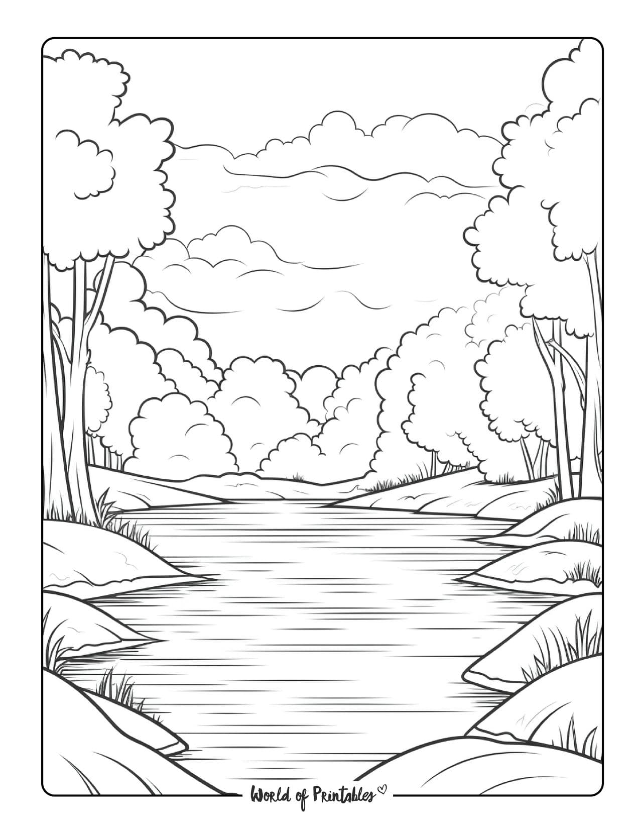 Landscape coloring pages