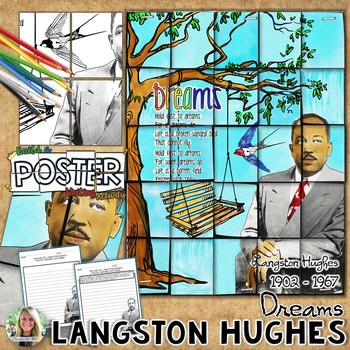 Langston hughes poetry dreams collaborative poster and writing activity