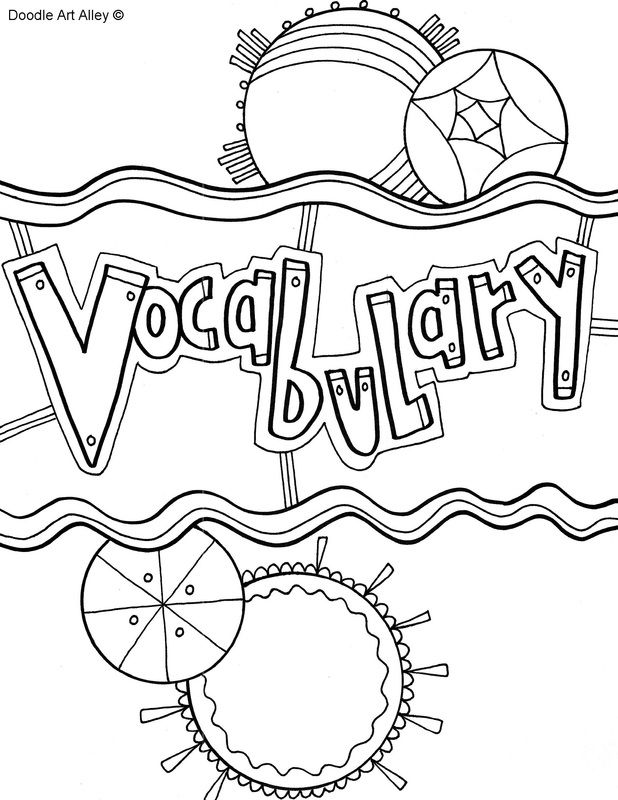 Picture school coloring pages cover pages school binder covers