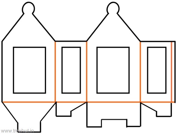 Diwali paper lantern template