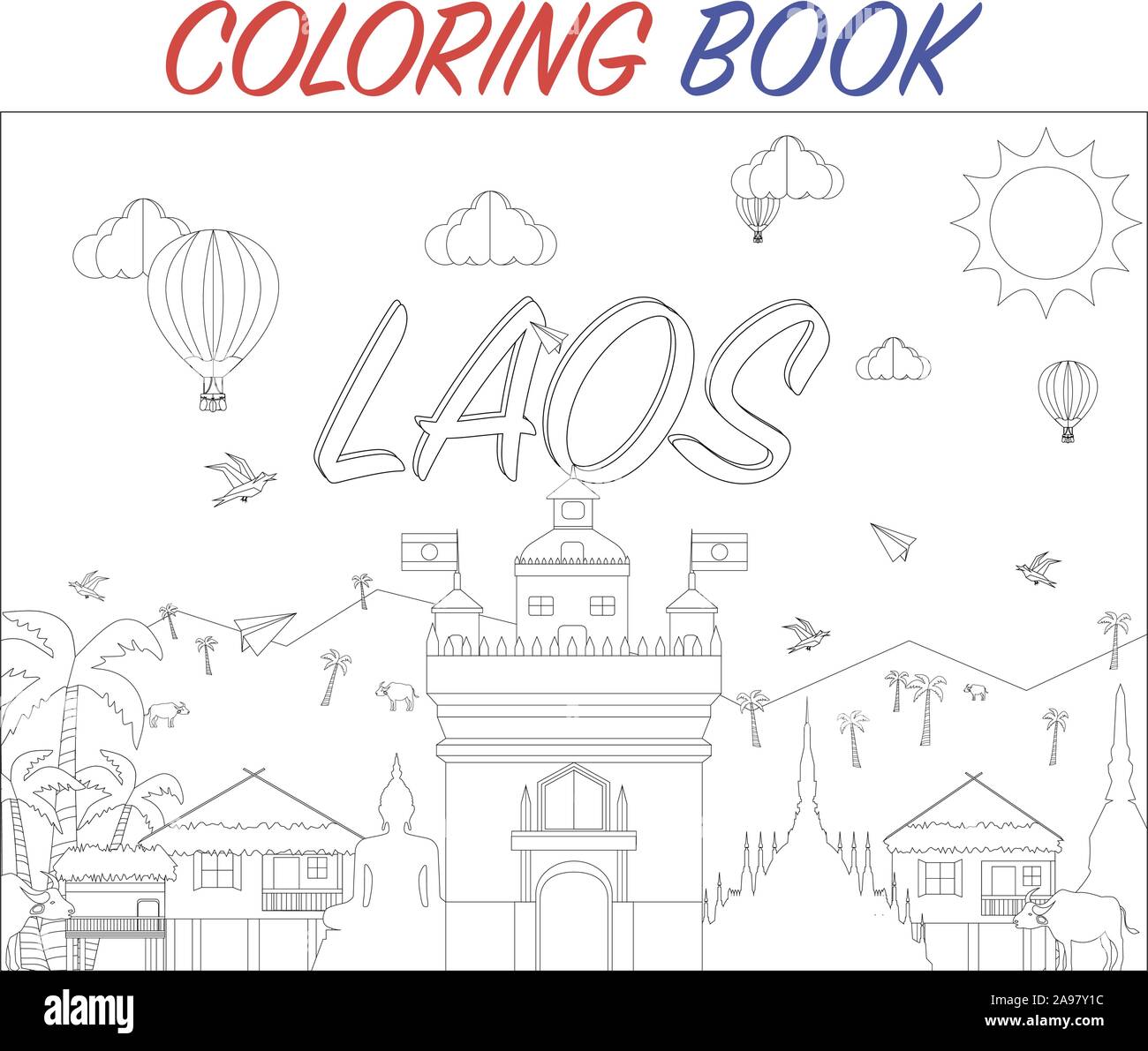 Asia laos lao stock vector images