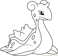 Lapras pokemon coloring page for kids