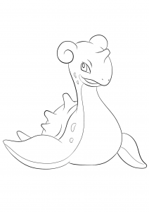 Pokemon coloring page with very thick lines