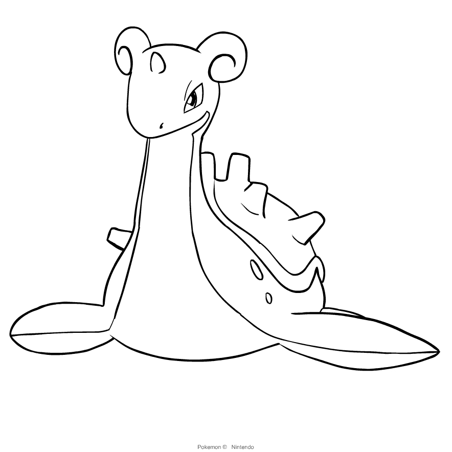 Lapras from pokemon coloring page