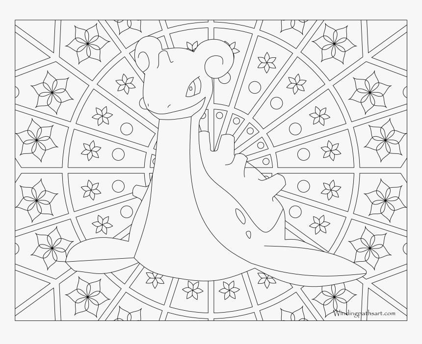 Lapras pokemon coloring page
