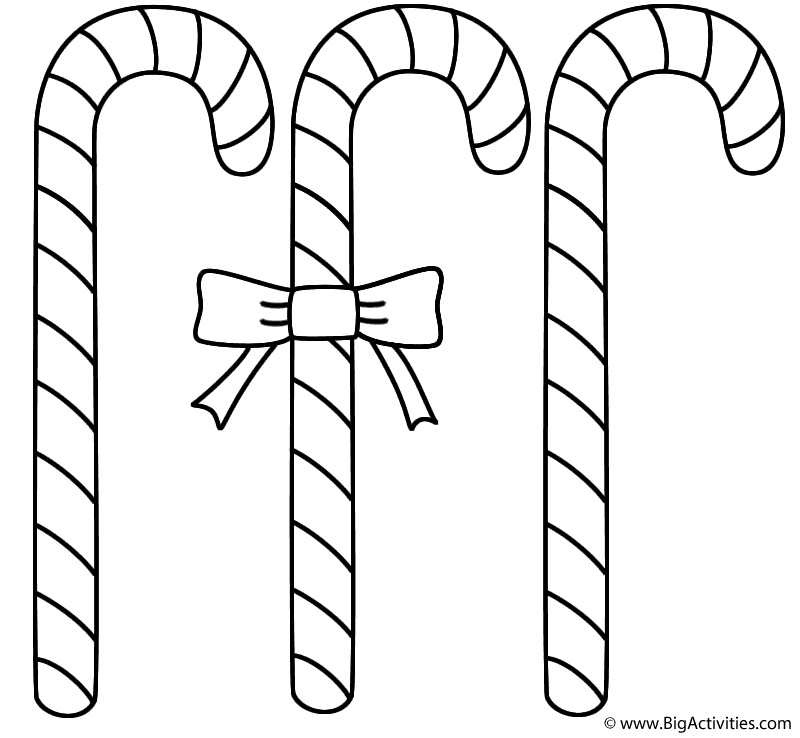 Three candy canes