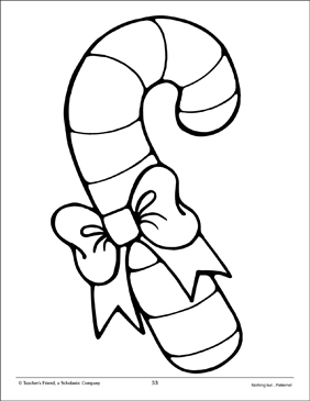 Candy cane large pattern printable clip art and images