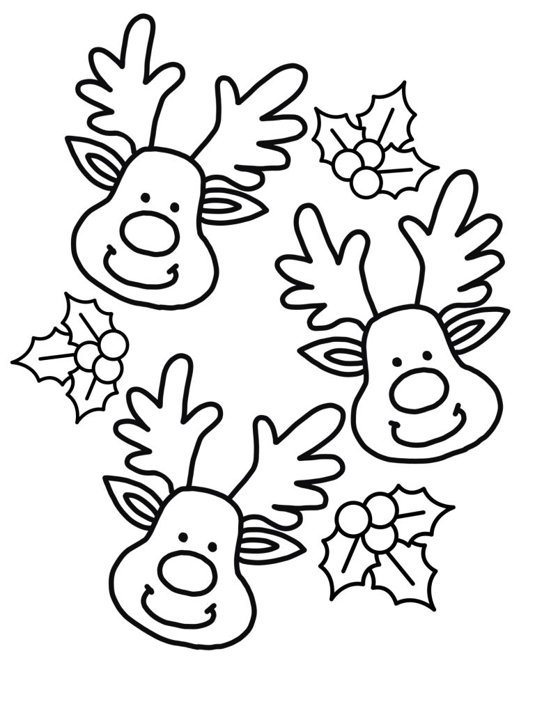 Free festive christmas coloring pages