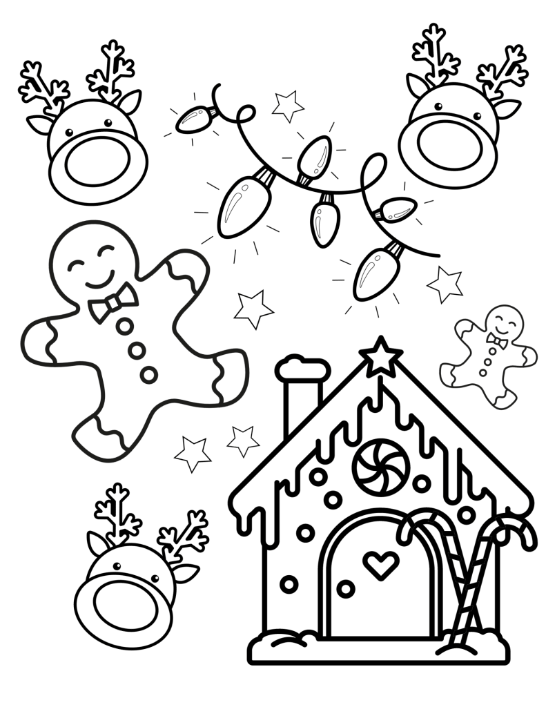 Free festive christmas coloring pages