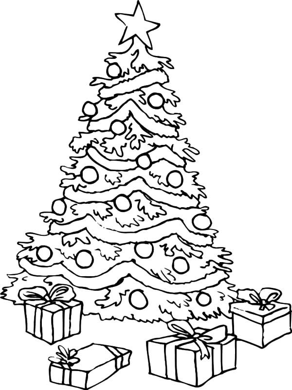 Big christmas trees and christmas presents coloring pages free christmas coloring pages christmas coloring pages christmas tree coloring page