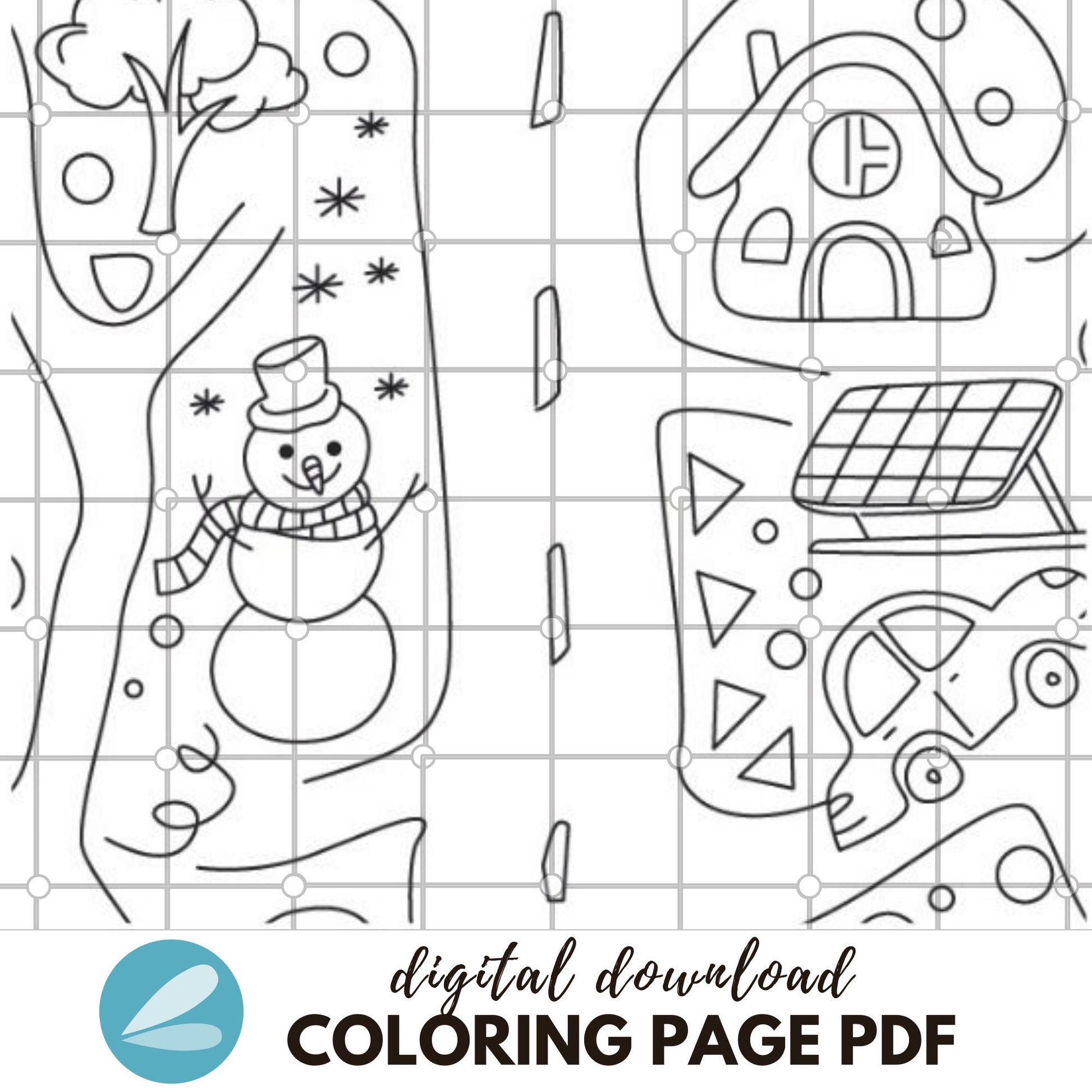 Giant christmas tree coloring page