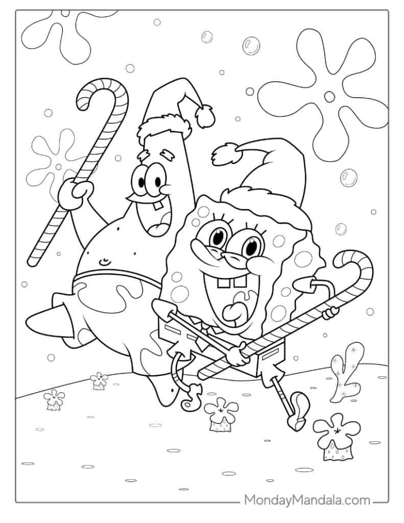 Christmas coloring pages free pdf printables