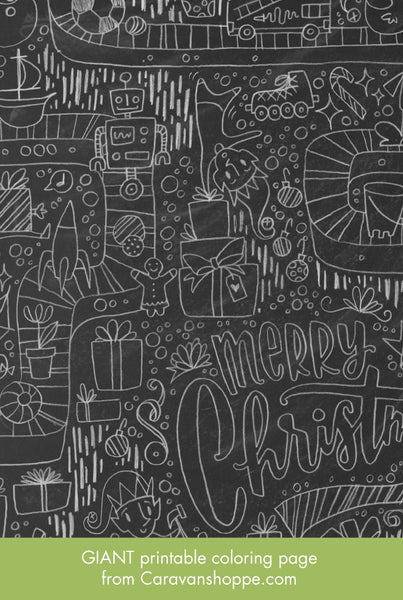 Giant christmas coloring poster caravan shoppe