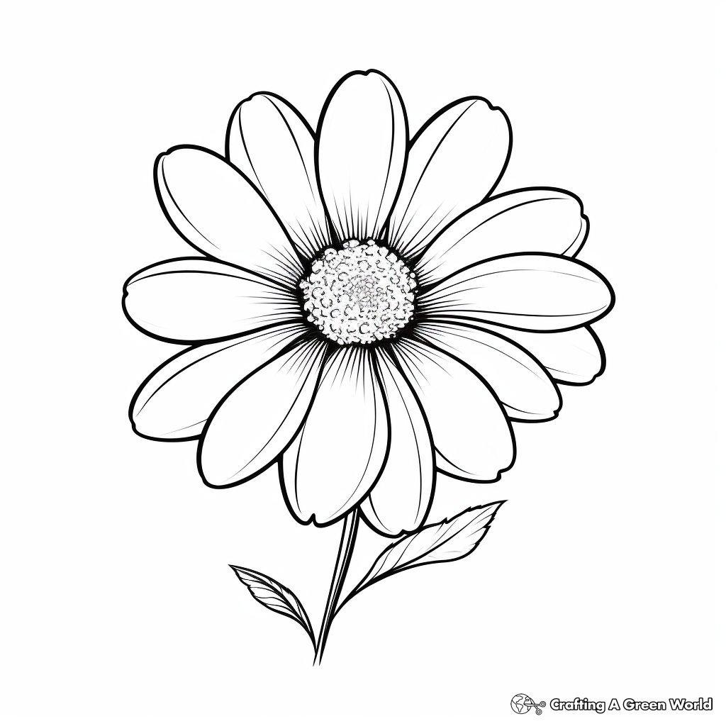 Big flower coloring pages