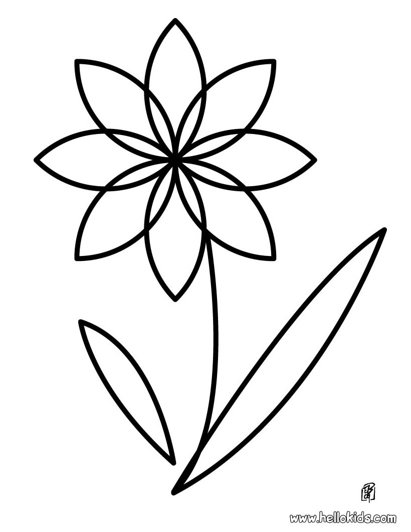 Flower coloring pages