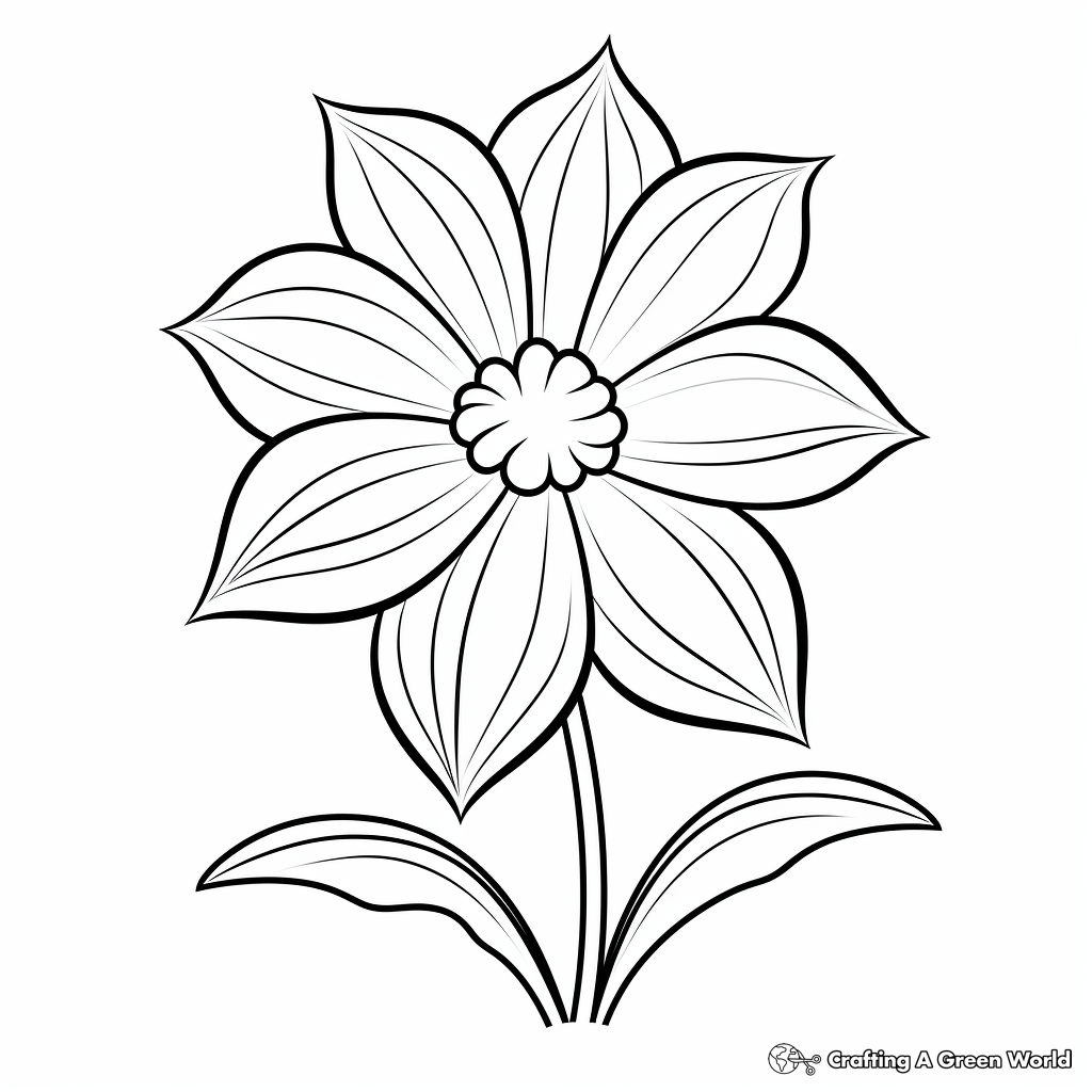 Big flower coloring pages
