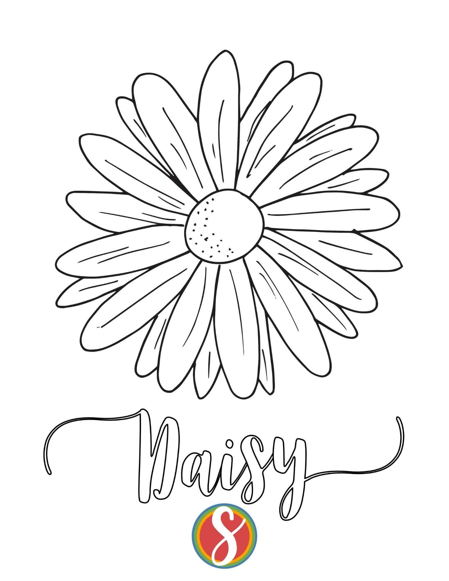 Free flower coloring pages â stevie doodles