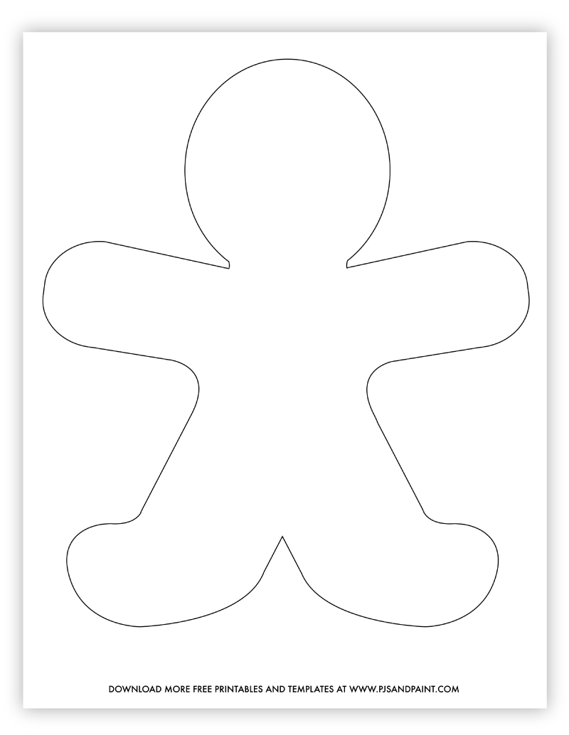 Free printable gingerbread man template
