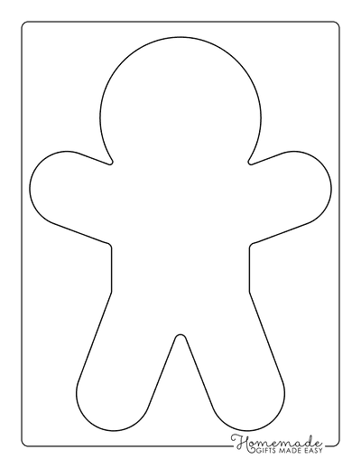 Free printable gingerbread man templates coloring pages