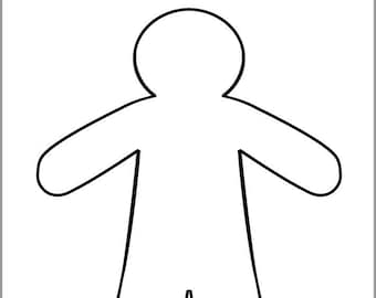 Inch gingerbread man template