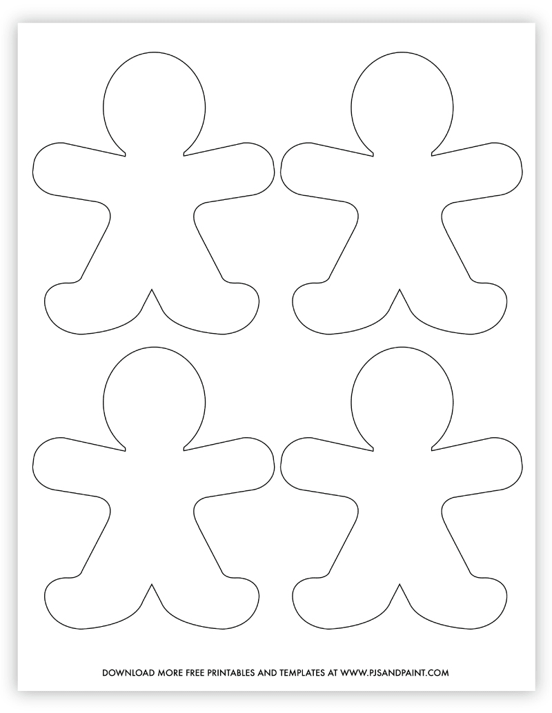 Free printable gingerbread man template