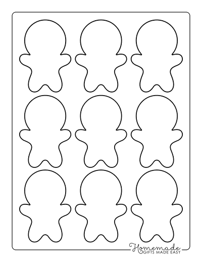 Free printable gingerbread man templates coloring pages