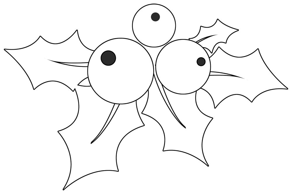 Holly leaf template