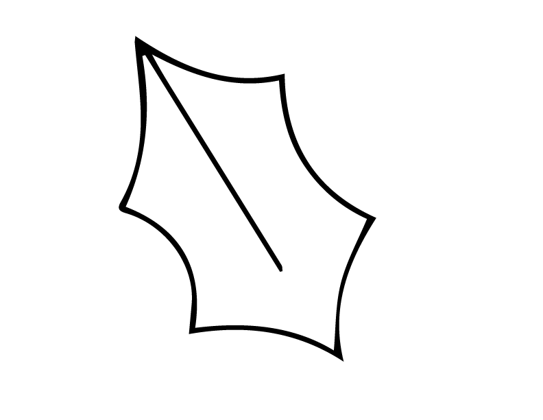 Free printable holly leaf template