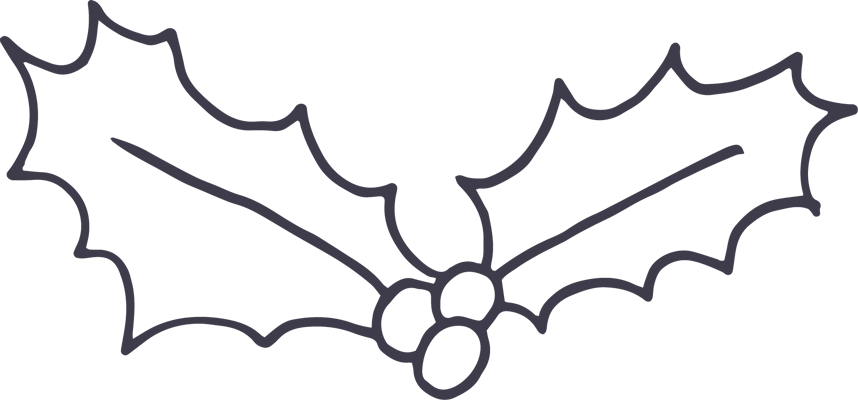 Holly leaf template