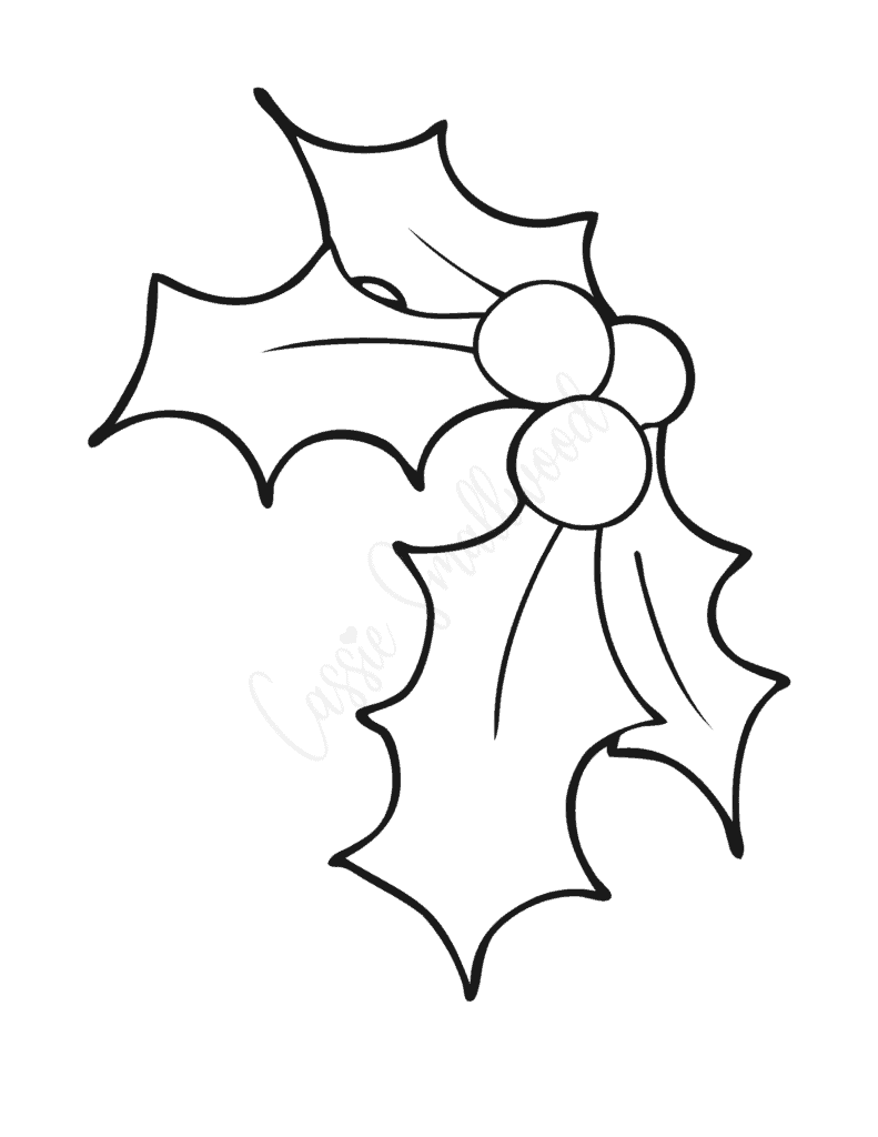 Holly leaf templates