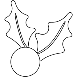Holly leaf template